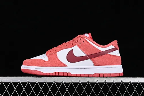 All categories Nk SB Dunk series Nk SB Dunk Low low-top sneakers Nk SB Dunk Low Retro "Valentine's Day 2024" White Rose Red Valentine's Day SB low-top casual sports skateboard shoes FQ7056-100